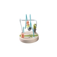 Kaper Kidz Wooden Crocodile Jungle Animal Small Roller Coaster Bead Maze - Hand-Eye Coordination Toy