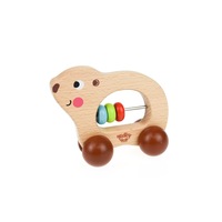 Tooky Toy Wooden Bear Roller - Delightful Rolling Animal Toy