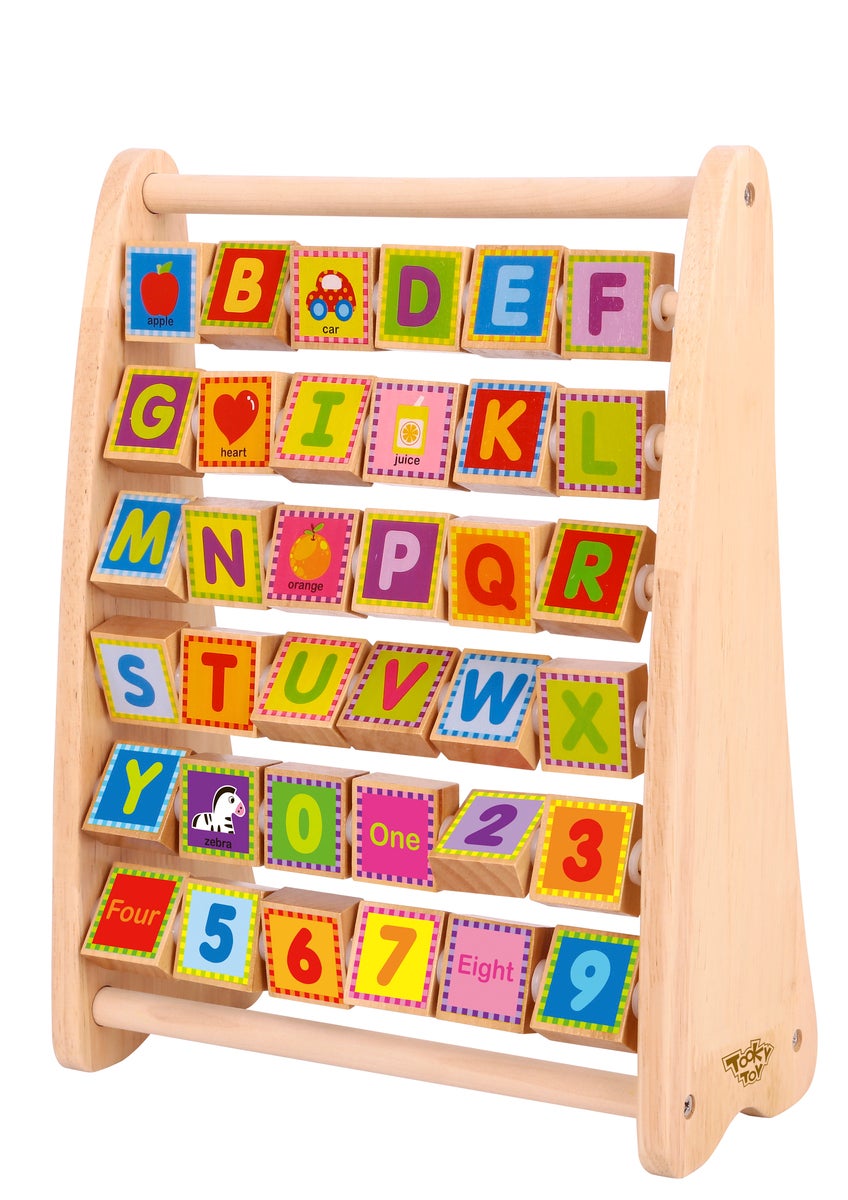 Tooky Toy - APHABET ABACUS WOODEN EDUCATIONAL TODDLER TOY