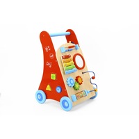 Tooky Toy Baby Walker Wooden Pushing Toddler Toy - Wooden Walker Toy for Babies