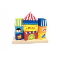 Tooky Toy - CIRCUS BLOCK TOWER WOODEN EDUCATIONAL TOY