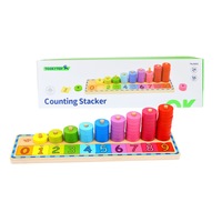 Tooky Toy - COUNTING STACKER WOODEN PUZZLE BOARD