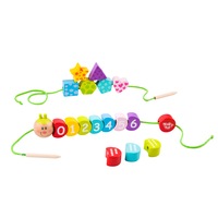 Tooky Toy - LACING BLOCKS- CATERPILLAR