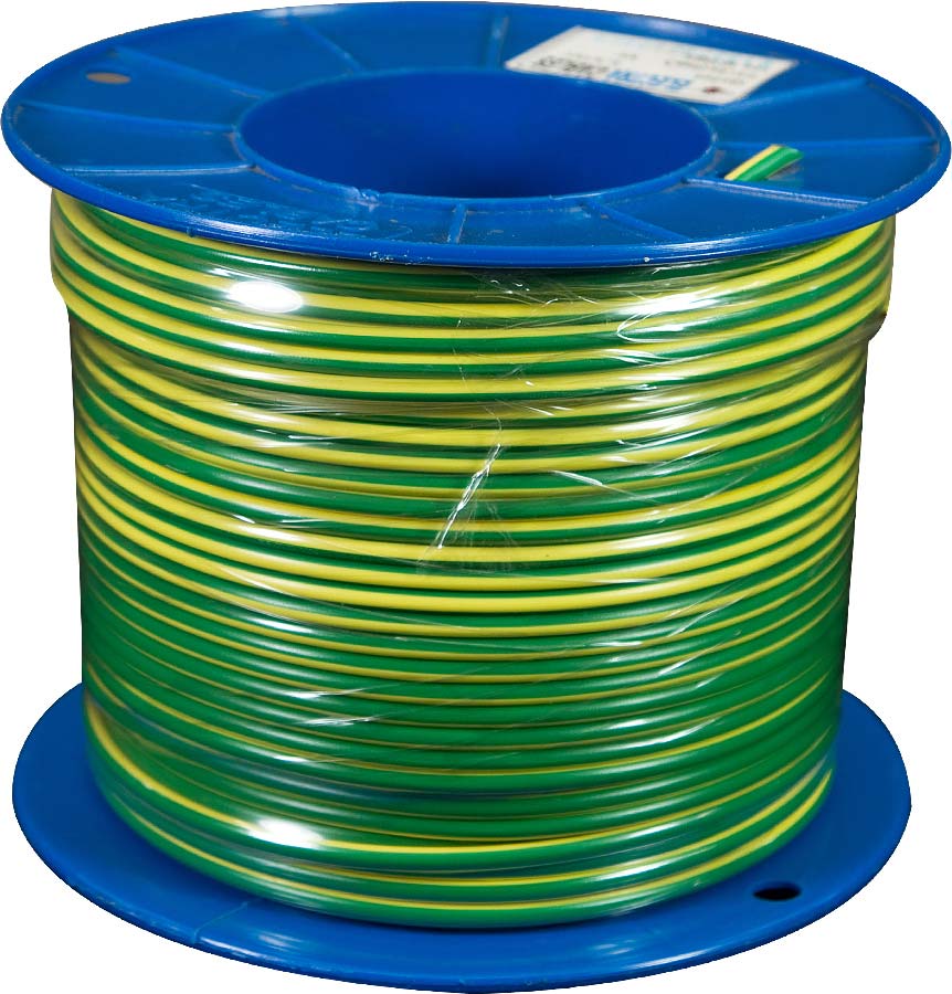 6.0mm Building Wire Green / Yellow Earth (100mtr Roll)
