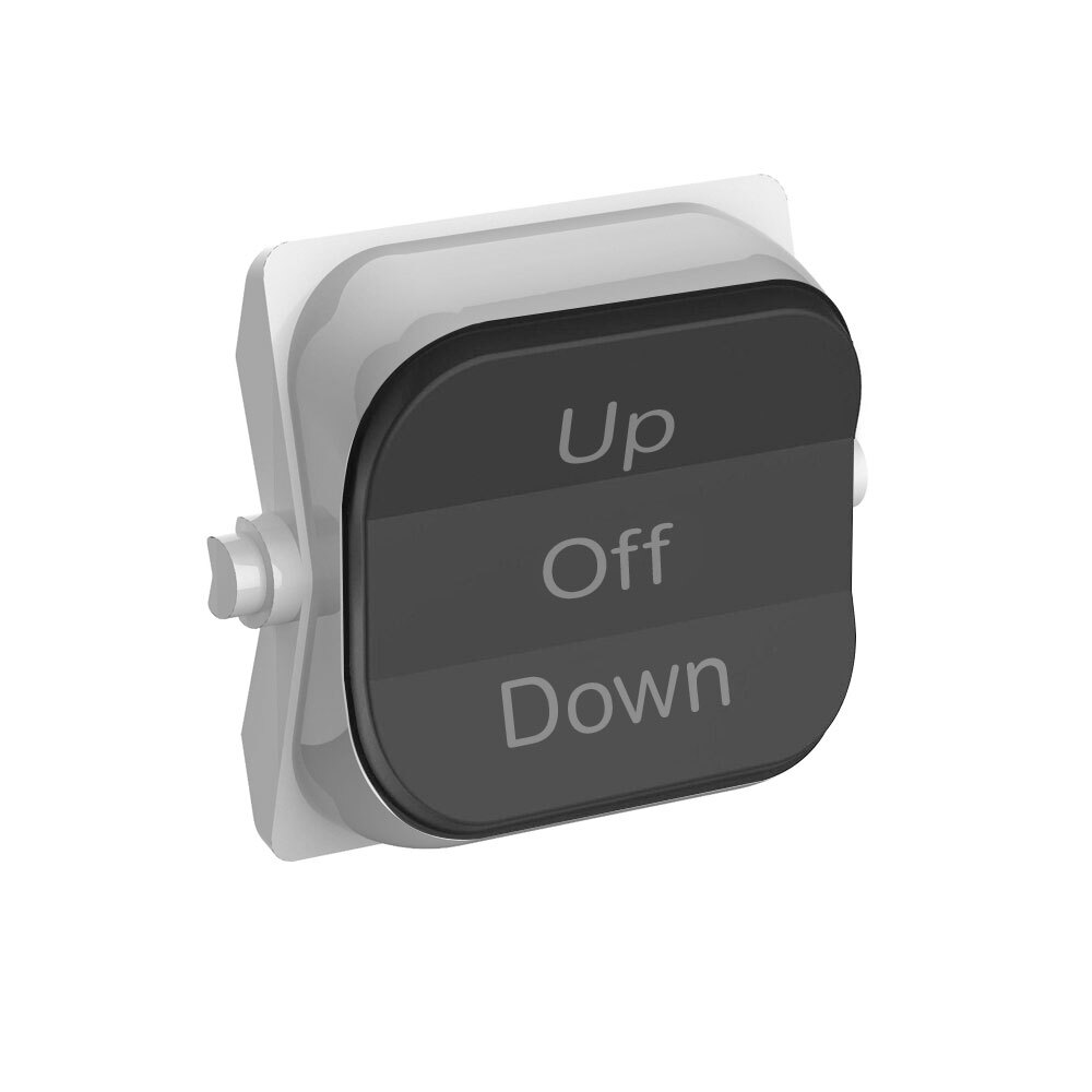 Buy Clipsal Iconic Dolly Toggle 3-Position UP-OFF-DOWN Black - MyDeal ...