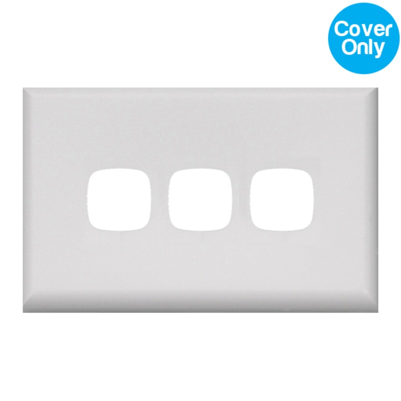 hpm excel 3 gang light switch white cover