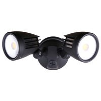 Martec Fortress II 30W Tricolour LED Double Exterior Security Light Black
