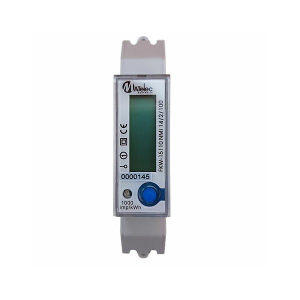 Matelec NMI Approved Single Phase 100A Din Rail KWH Meter