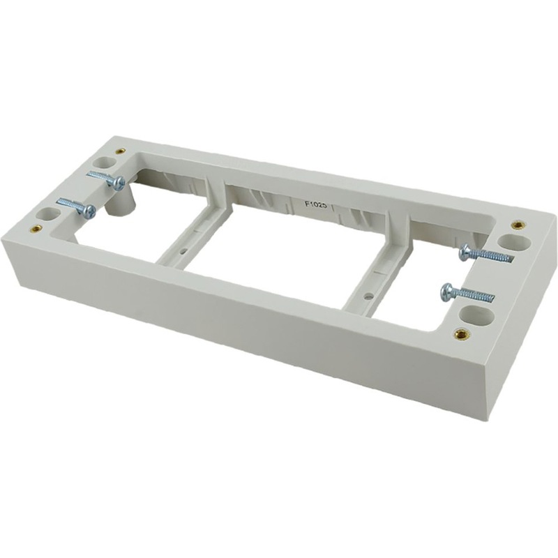 Buy Quad Powerpoint Mounting Block 25mm White MyDeal