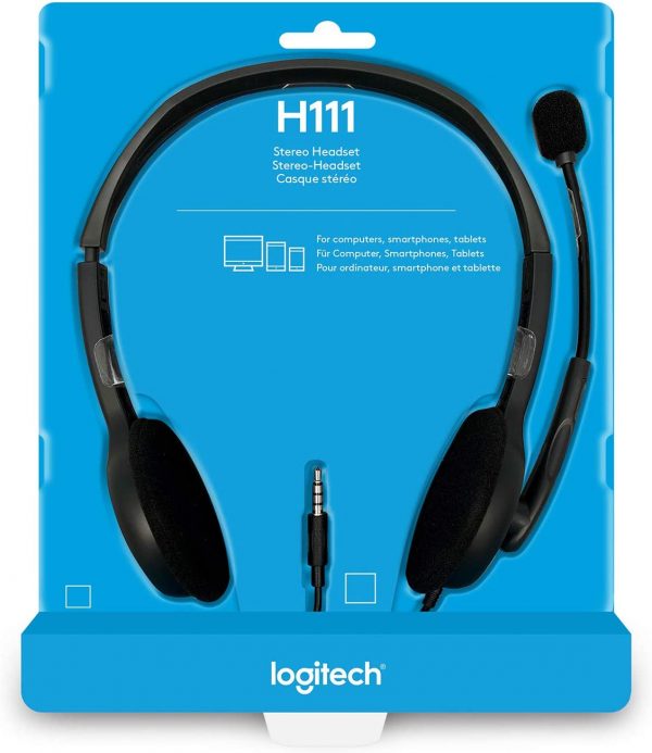 Buy Logitech H111 Strereo Headset (Single 3.5mm Jack) Cable length: 7. ...