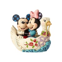 Disney Traditions Mickey & Minnie Lovebirds in Swan Boat Jim Shore Figurine