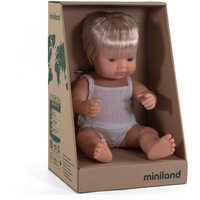 Miniland Doll Caucasian Blonde Boy 38cm