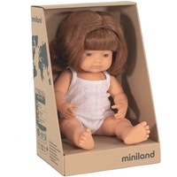 Miniland Doll Caucasian Red Head Girl 38cm