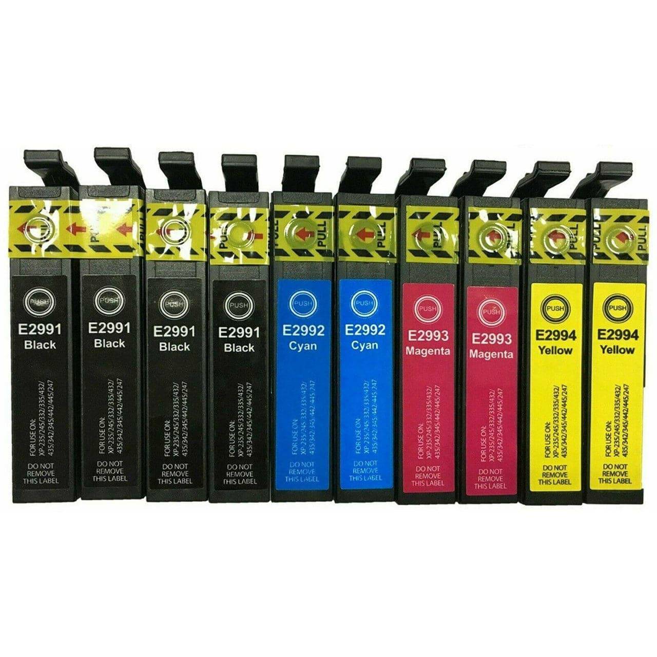 Compatible 10 Pack Epson 29XL Compatible High Yield Ink Cartridges [4BK, 2C, 2M, 2Y]