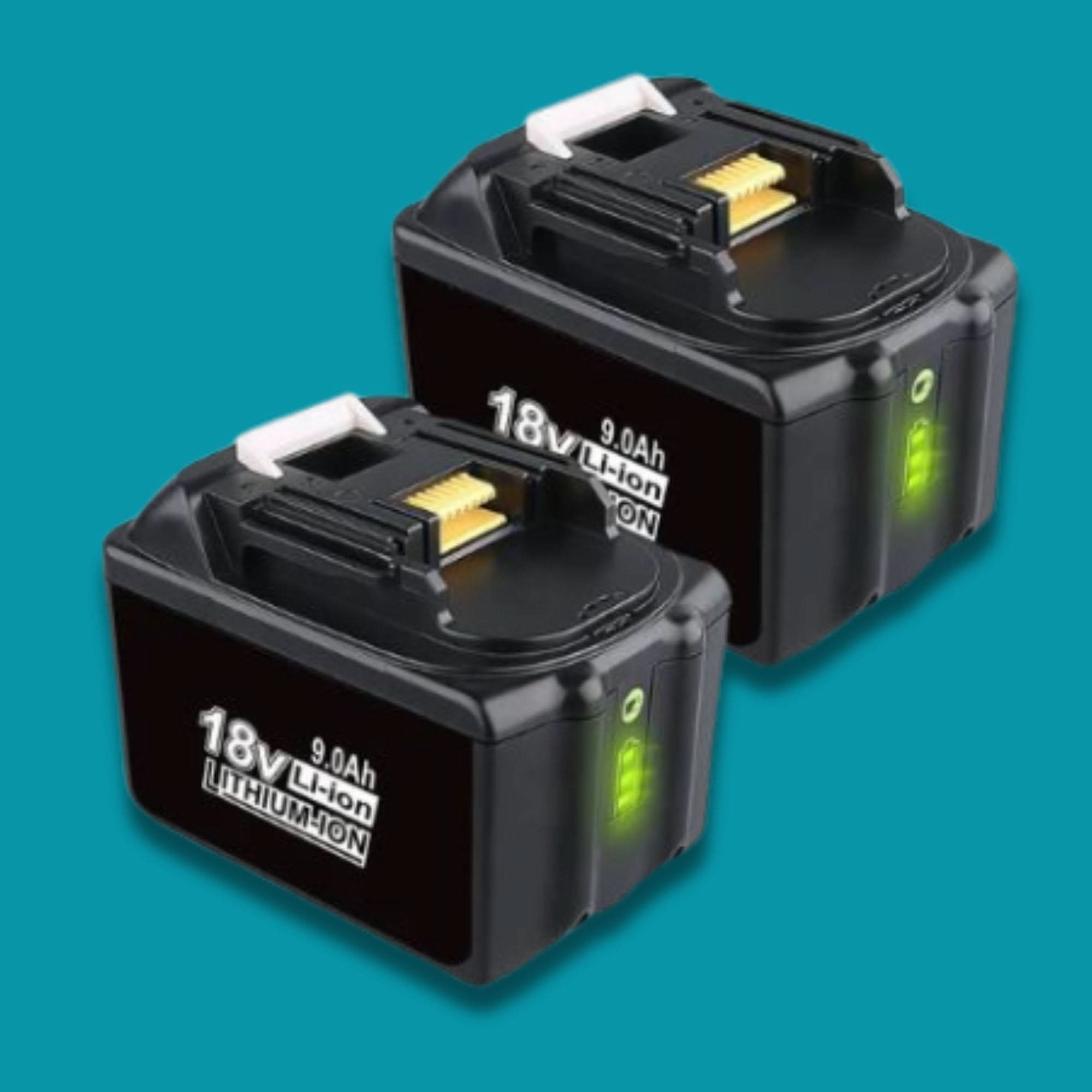[2 Pack] 9ah 18V Makita Battery Replacement  9000mAh Li ion Mate