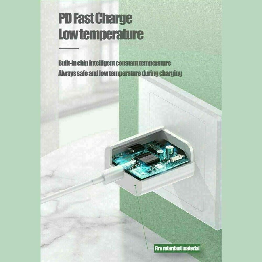 20W PD USB-C To iPhone Pin Fast Wall Charger Power Adapter For Apple 14 13 12 11 Pro X XS 8 7 6