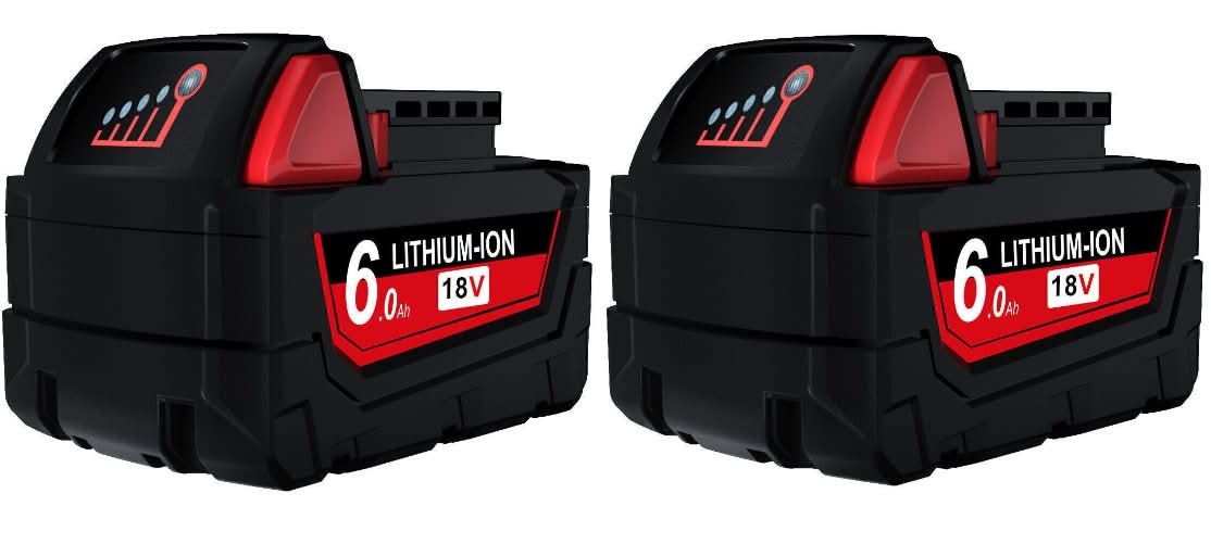 [2 Pack] Tavice Milwaukee M18 Compatible 18V 6.0Ah Lithium XC Battery 