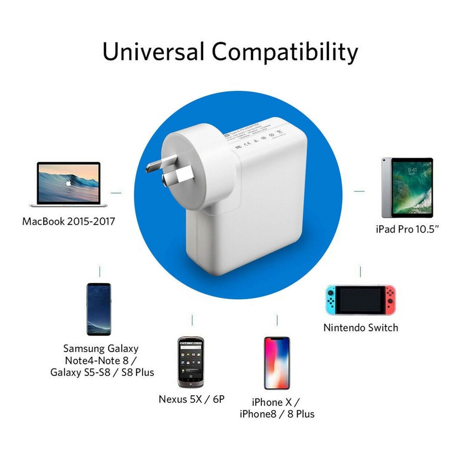 45W Ultra Fast USB-C Charger for iPhone 17, 16 15, Samsung S25 S24 23 Fold 7 6 5, Steam Deck, Pixel 10 9 8