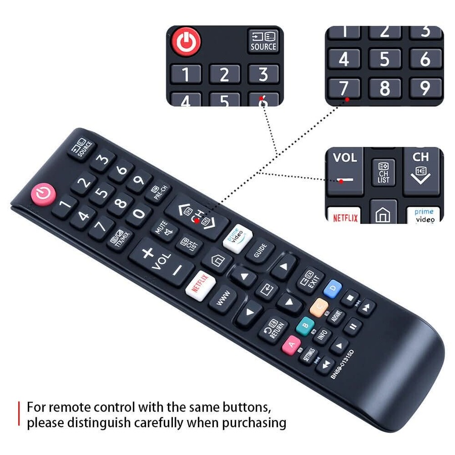 BN59-01315D Compatible Remote Control for Samsung TV - for Series 7 RU7100 UA43RU7100, UA55RU7100, UA75RU7100 & More