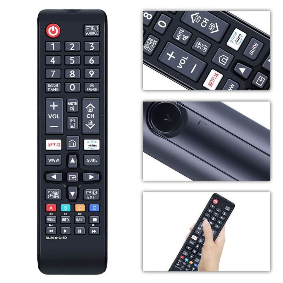 BN59-01315D Compatible Remote Control for Samsung TV - for Series 7 RU7100 UA43RU7100, UA55RU7100, UA75RU7100 & More