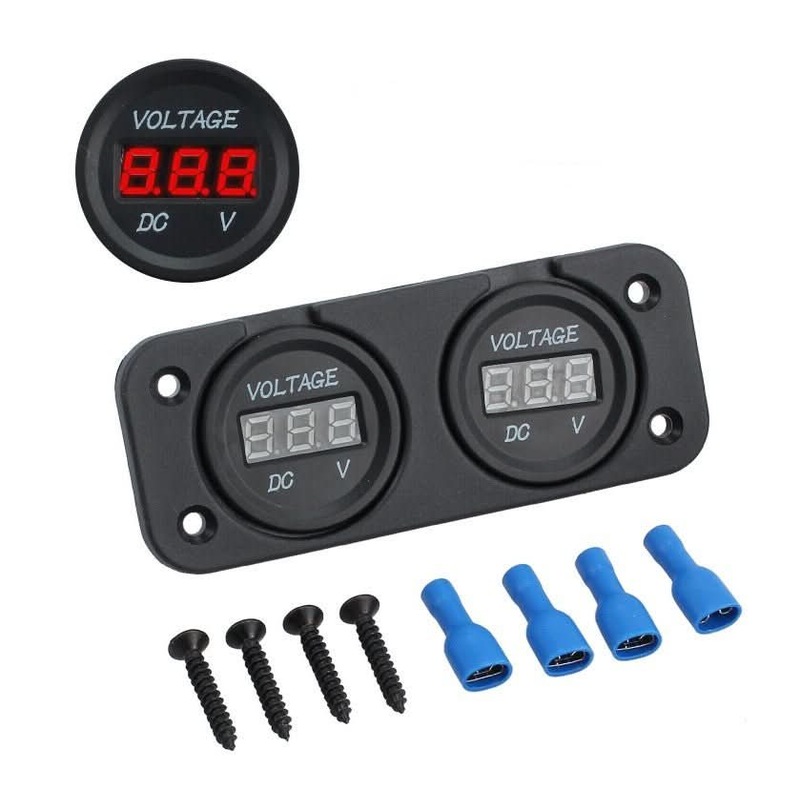 Buy Digital LED Volt Meter Dual Battery Monitor Boat Voltage Marine