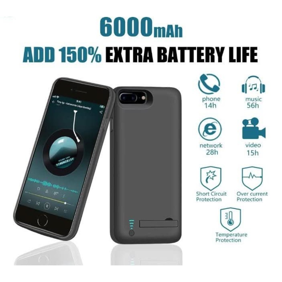 For iPhone 6s Plus Battery Power Bank Pack Charging Cover