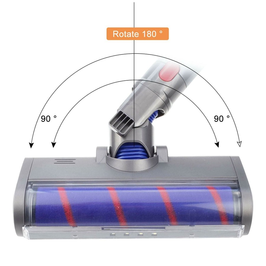 Fluffy Head For DYSON V7 V8 V10 V11 V12 and V15 Vacuum - With LED Light