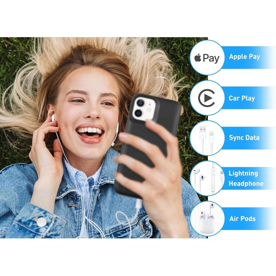 For iPhone 11 Pro Smart Battery Power Bank Charger Cover