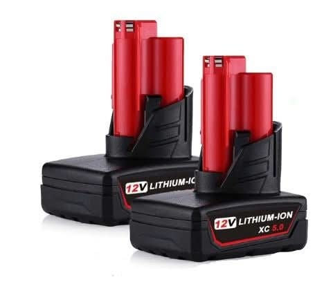 [2 Pack] Milwaukee M12 12V Compatible Battery  6.0Ah High Capacity 