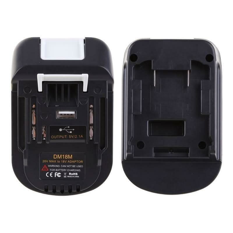 DM18M Battery Adapter Converter for Milwaukee 18v OR Dewalt 20v to Makita