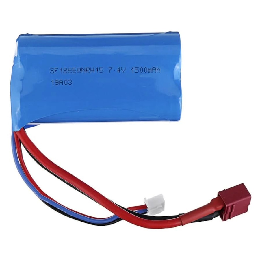 Rechargeable 18650 7.4V 1500mAh Li-Ion Battery Pack - Replacement for WL Toys 12427/12428 Series