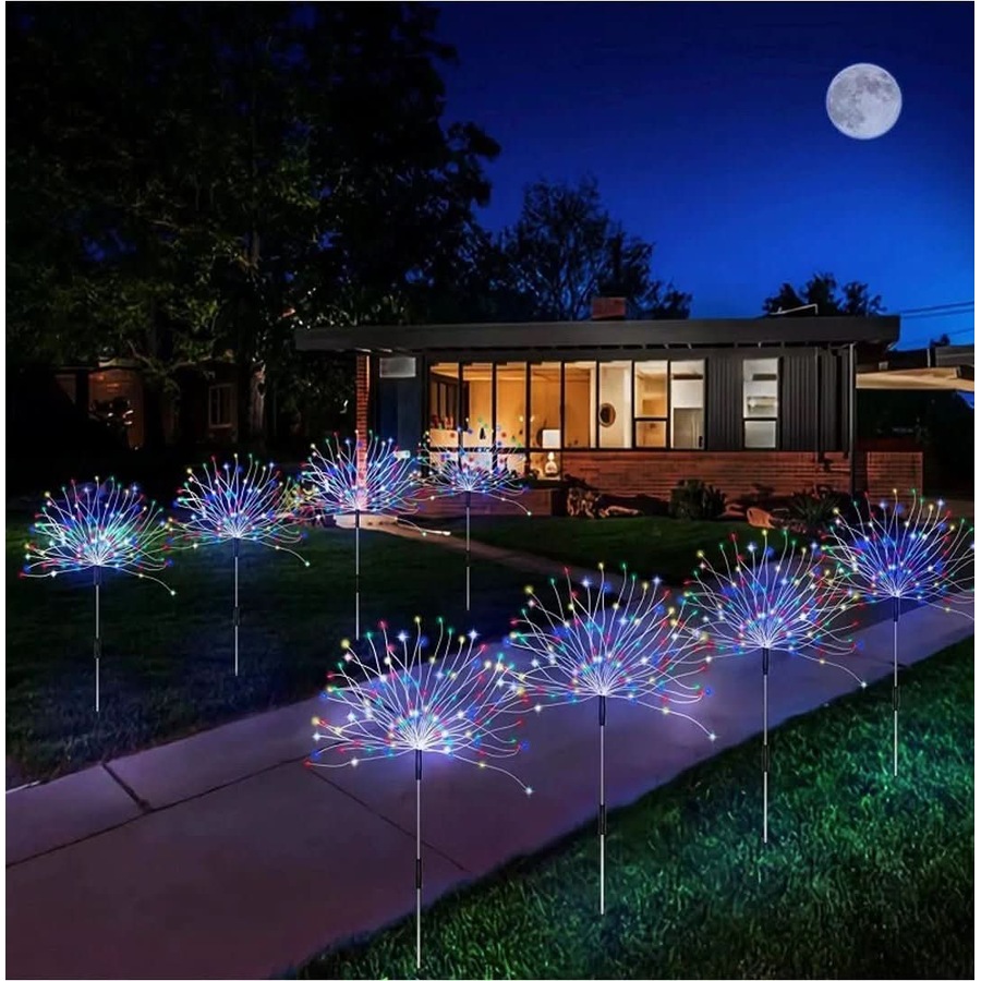 Solar Firework Light LED Garden Lights Pathway Backyard Decorative Lights 2 Modes -120LED