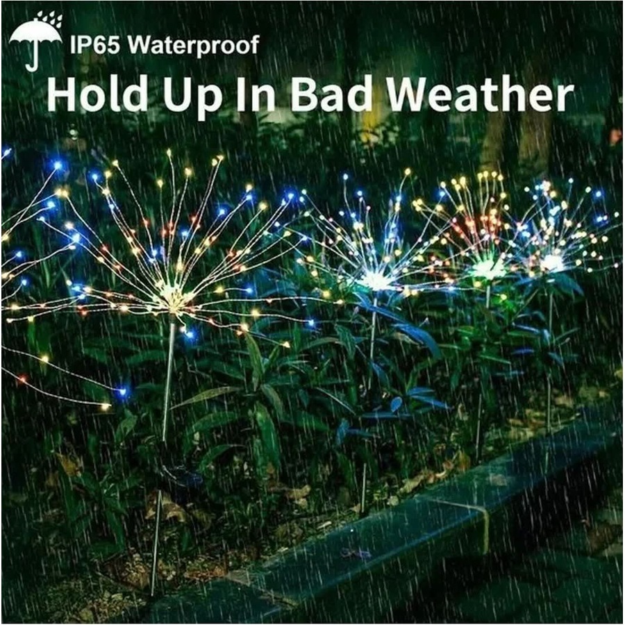 Solar Firework Light LED Garden Lights Pathway Backyard Decorative Lights 2 Modes -120LED