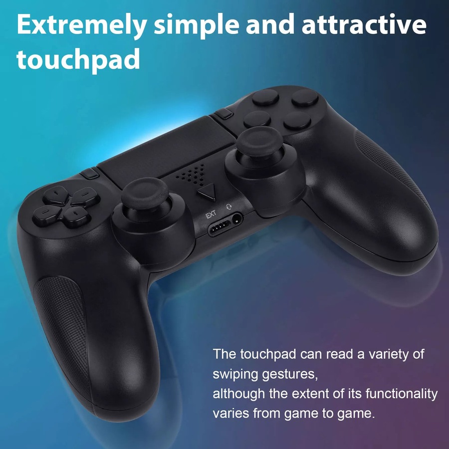 Wireless Controller Compatible For Playstation 4 PS4 Controller - BLACK