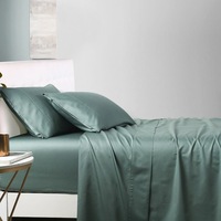 Soho 1000TC Cotton Fitted Sheet Forest Green Super Queen Bed