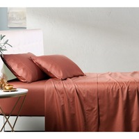 Soho 1000TC Cotton Fitted Sheet Rust Super Queen Bed