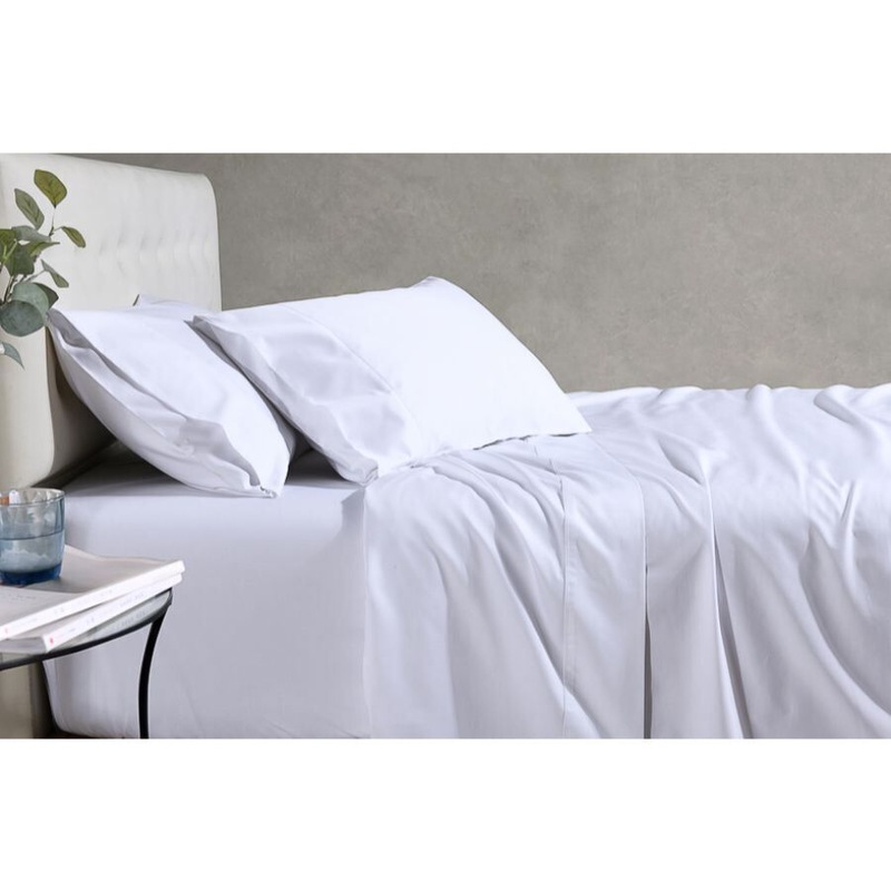 Soho 1000TC Cotton Fitted Sheet White Super Queen Bed Buy Super Queen