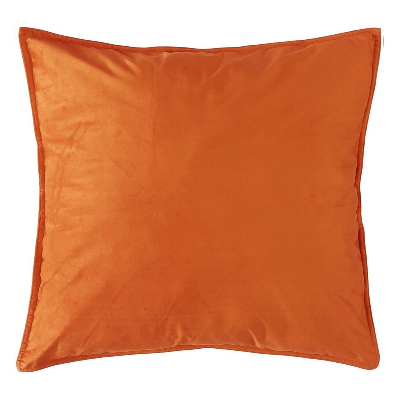 Buy Velvet Cushion Square Orange MyDeal