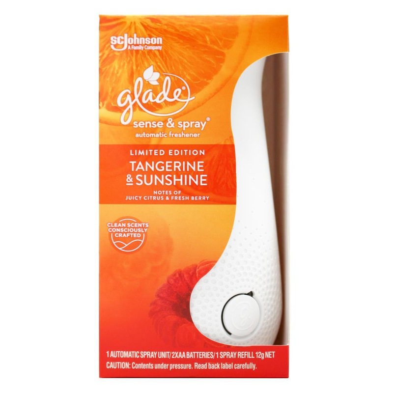 Buy Glade Sense & Spray Automatic Air Freshener Starter Kit Tangerine & Sunshine MyDeal
