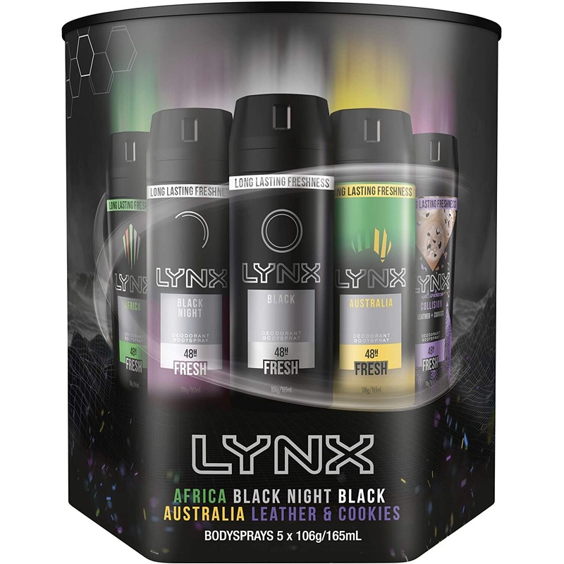 Buy Lynx Gift Set Bodysprays 5 x 106g/165mL MyDeal