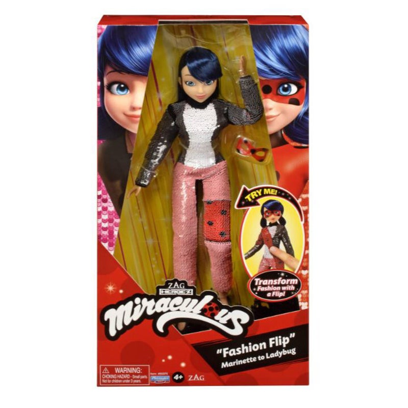 Buy Miraculous Ladybug Transforming Fashion with Sequin Outfit Deluxe  Figure - MyDeal