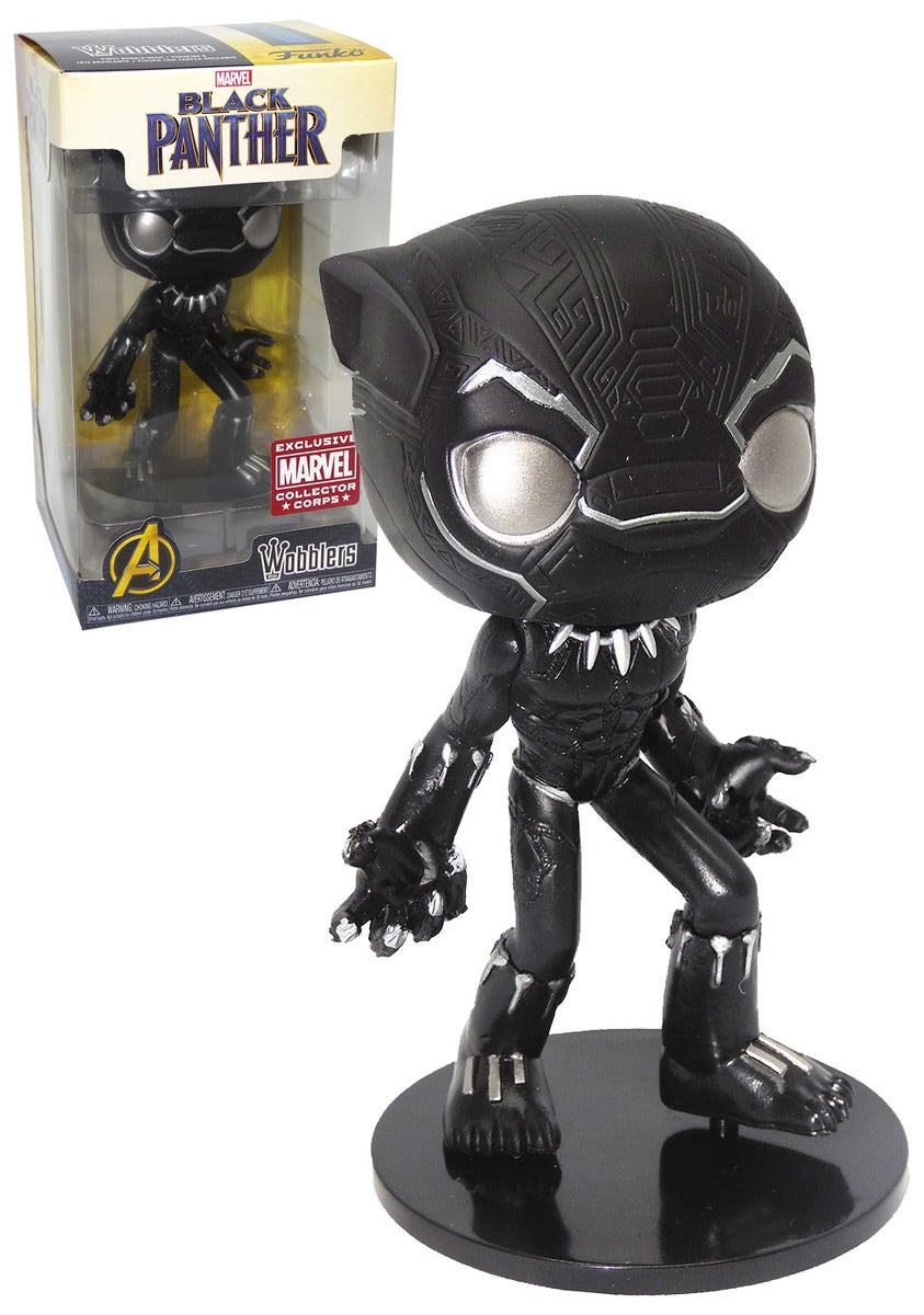 Funko Wobblers (Wacky Wobbler) Marvel Black Panther - Marvel Collector Corps Exclusive - New, Mint Condition