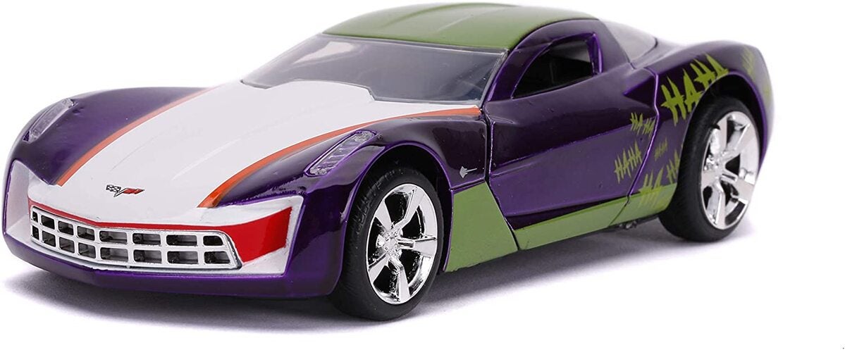 Jada 32096 Hollywood Rides 1:32 The Joker '09 Corvette Stingray Die-Cast Collectible - New, Sealed