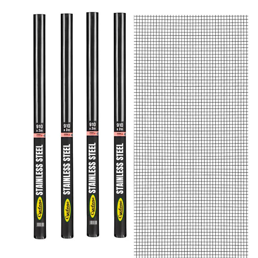 Buy (4 Pack) Cyclone 910mm x 2.1m 316 Stainless Steel Ember Guard ...