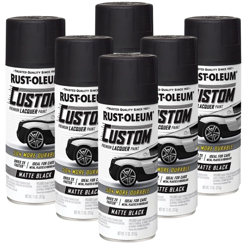 Buy (6 Cans) RustOleum 332289 Premium Custom Lacquer Spray Paint Matte