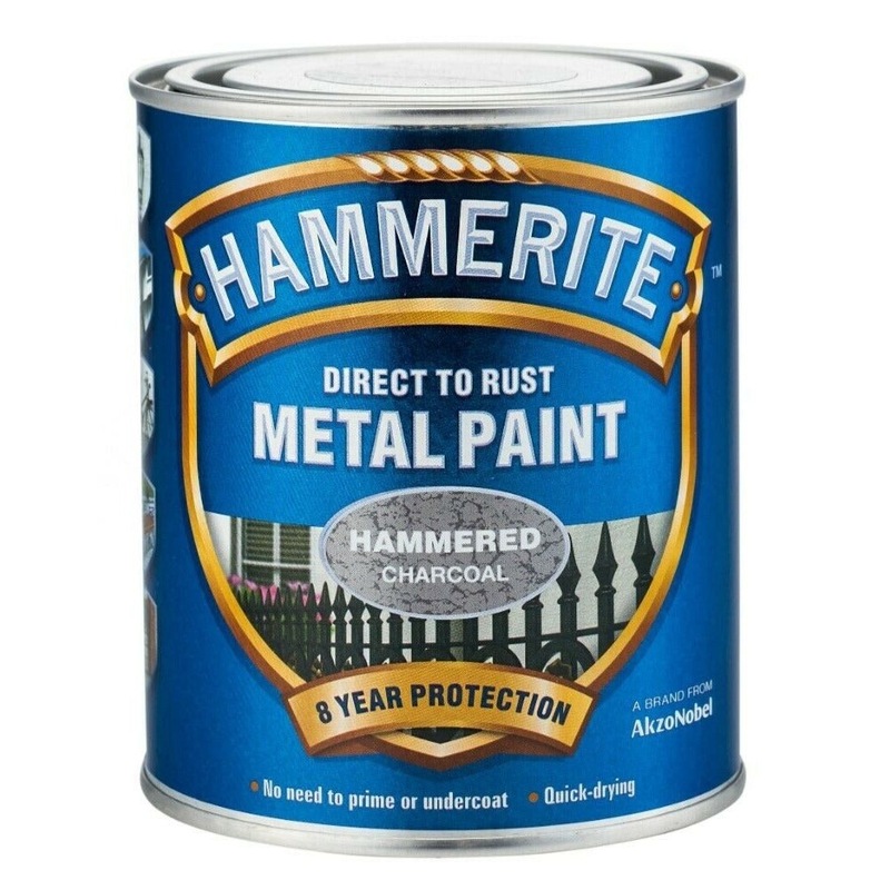 Buy Hammerite Direct To Rust Metal Paint - 750ml - Hammered Charcoal 