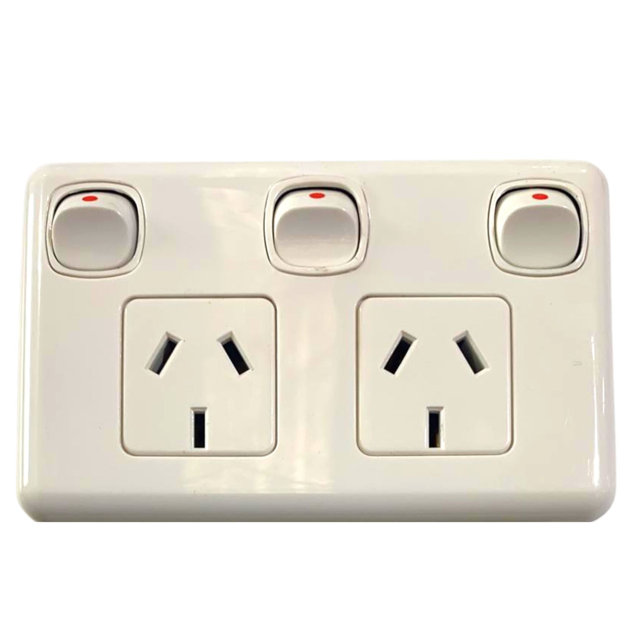 Buy POWERPOINT HORIZONTAL DOUBLE SOCKET OUTLET - MyDeal Australia