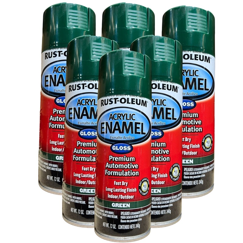 Buy Rustoleum Acrylic Enamel Gloss Green 6 Cans MyDeal