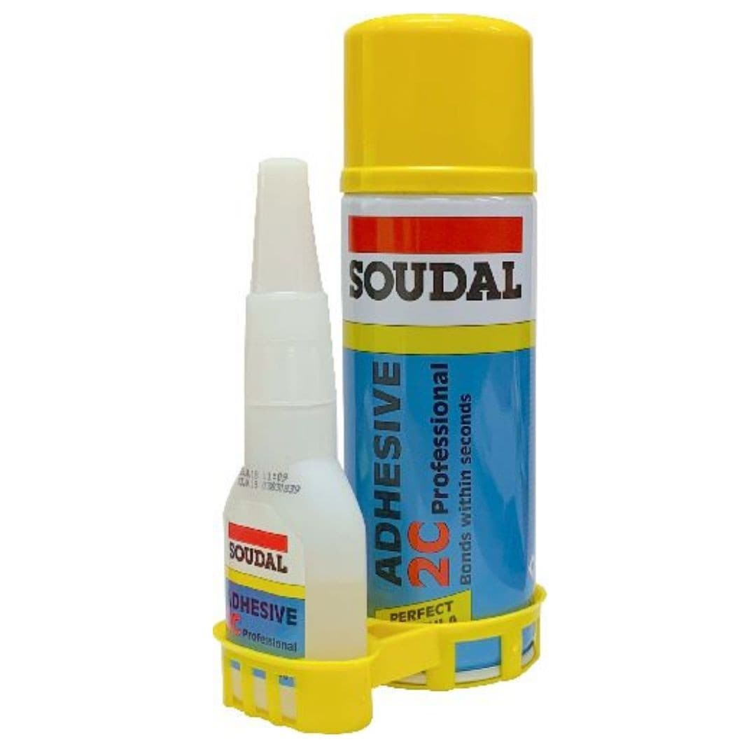 Soudal 2C Two Part Adhesive 50g with 200ml spray