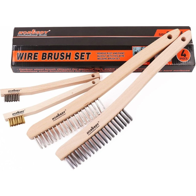 Buy Wire Brush Set, 4Pack Heavy Duty Carbon Steel and Stainless Steel